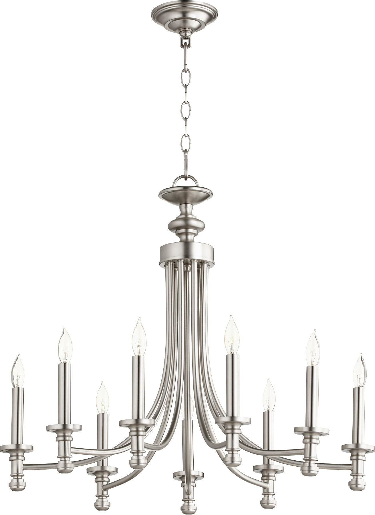 Quorum Rossington 6022-9-65 Chandelier - Satin Nickel