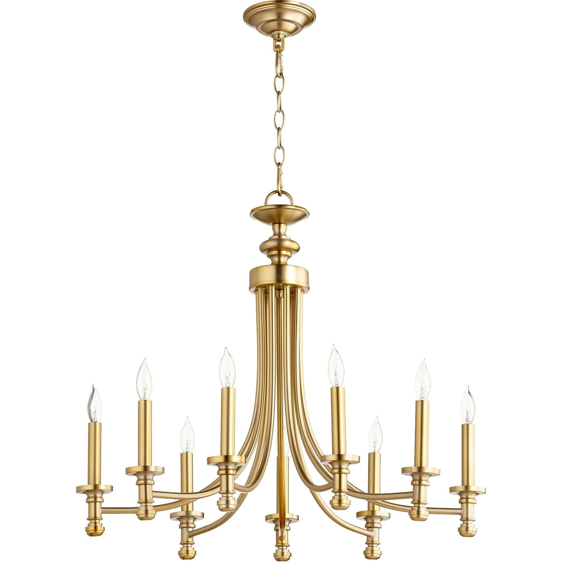 Quorum Rossington 6022-9-80 Chandelier - Aged Brass