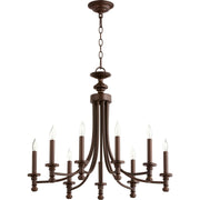 Quorum Rossington 6022-9-86 Chandelier - Oiled Bronze
