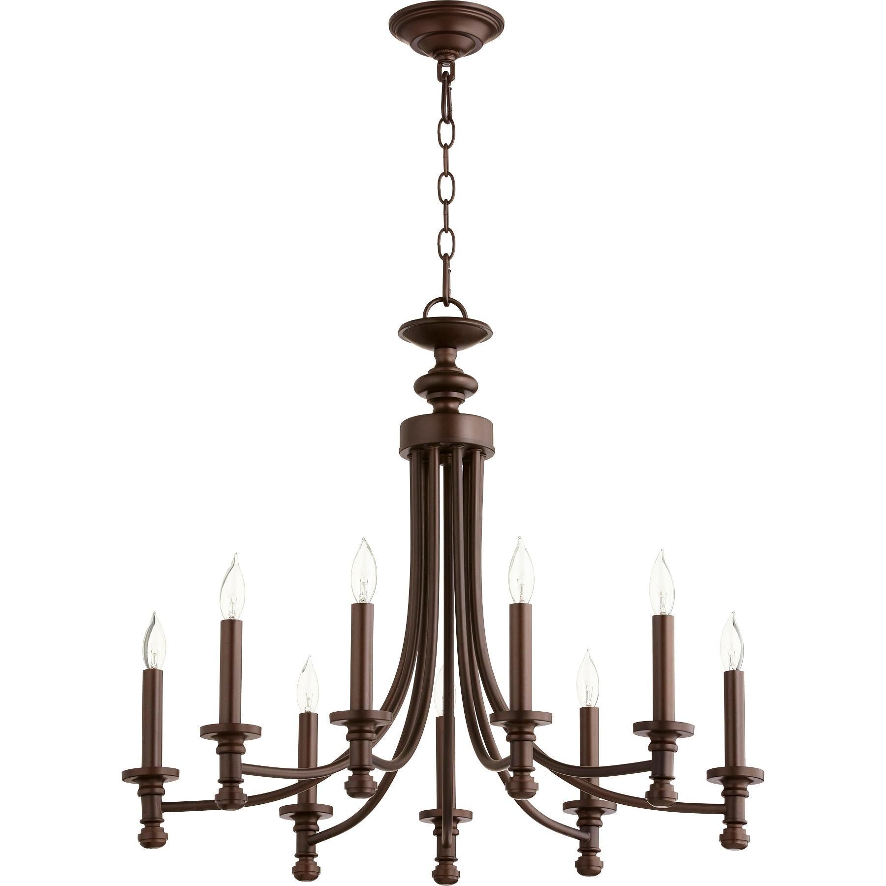 Quorum Rossington 6022-9-86 Chandelier - Oiled Bronze
