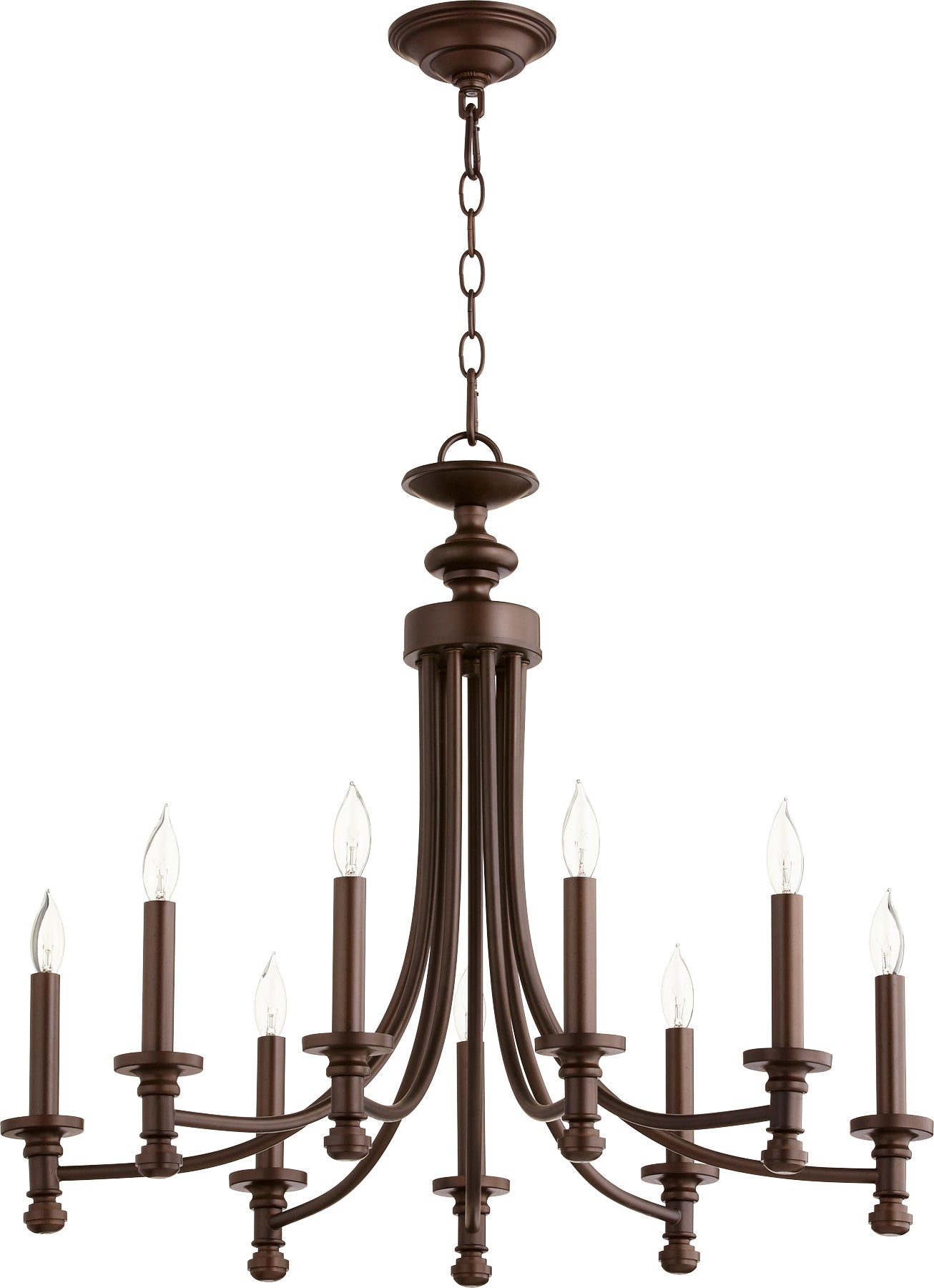 Quorum Rossington 6022-9-86 Chandelier - Oiled Bronze