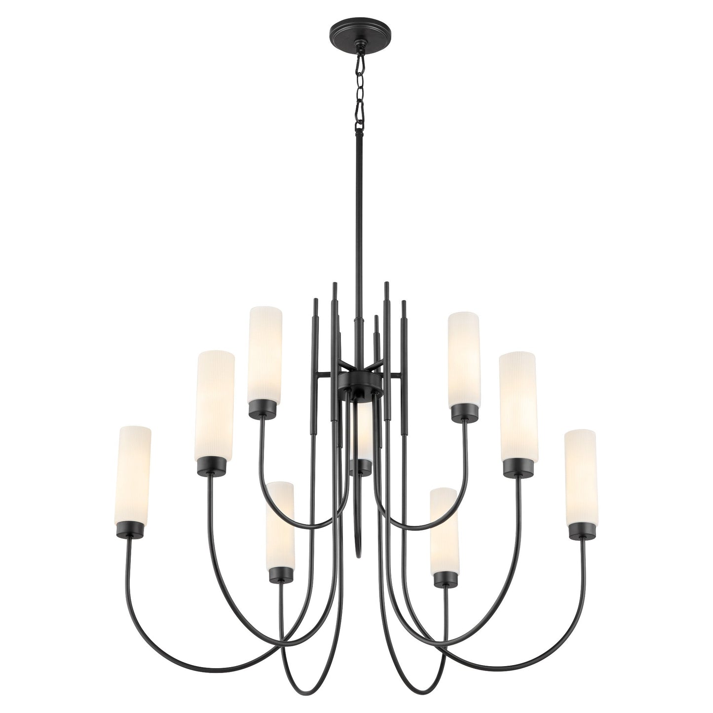 Quorum 6024-9-59 Chandelier, UL Damp Rated, Matte Black