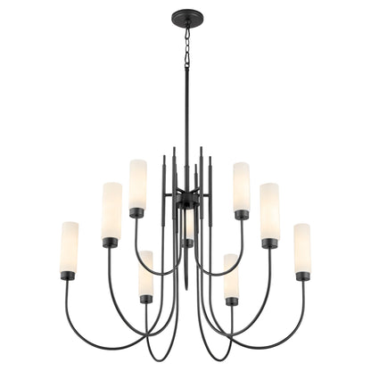 Quorum 6024-9-59 Chandelier, UL Damp Rated, Matte Black