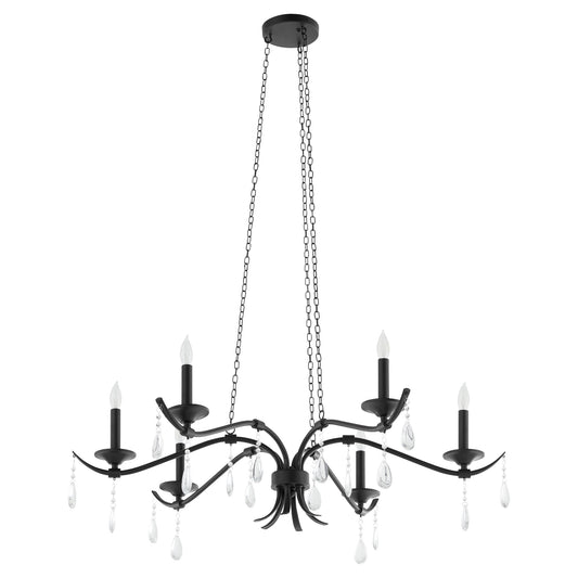 Quorum Lorelei 603-6-59 Chandelier - Matte Black