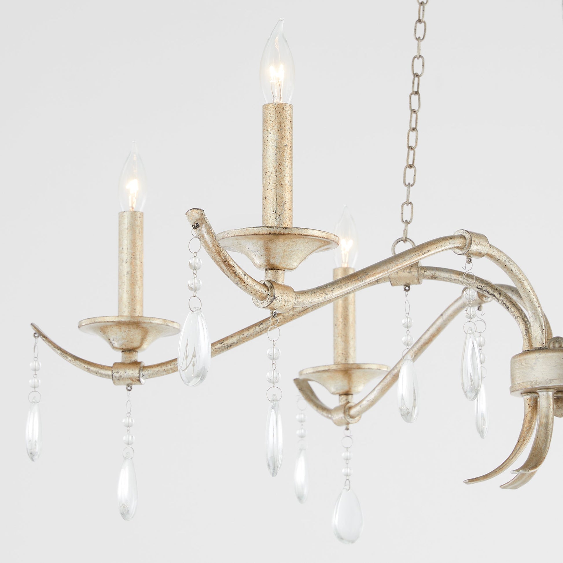 Quorum Lorelei 603-6-60 Chandelier - Aged Silver Leaf