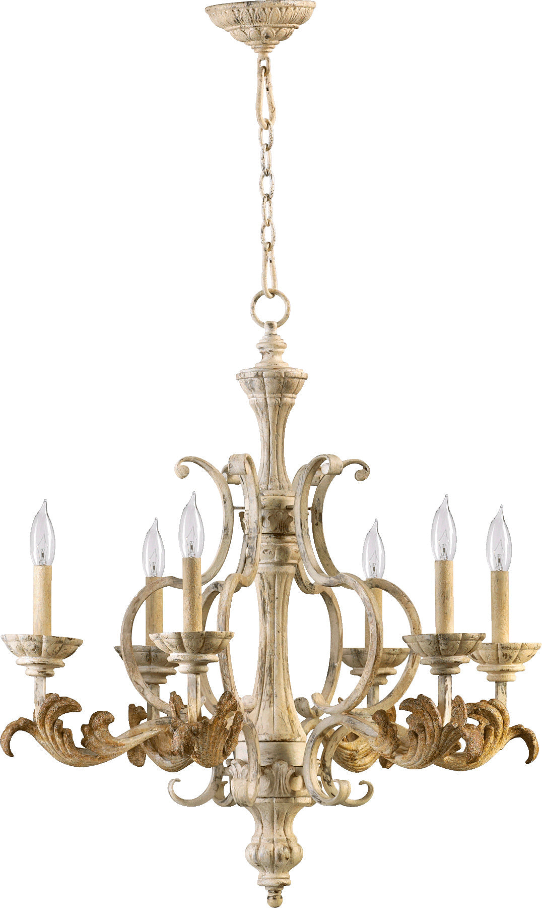 Quorum Florence 6037-6-70 Chandelier - Persian White