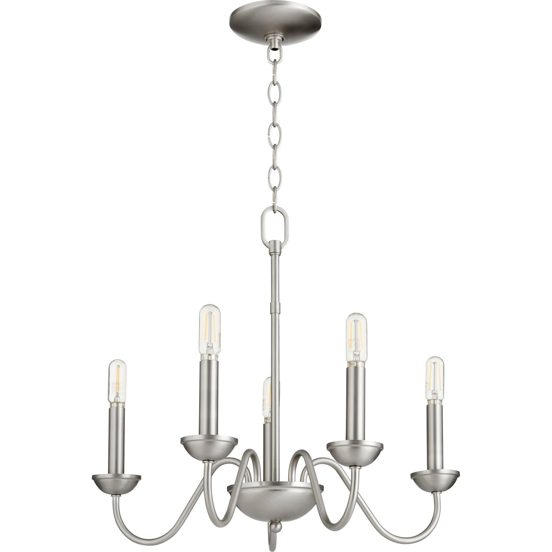 Quorum 6040-5-65 Chandelier - Satin Nickel