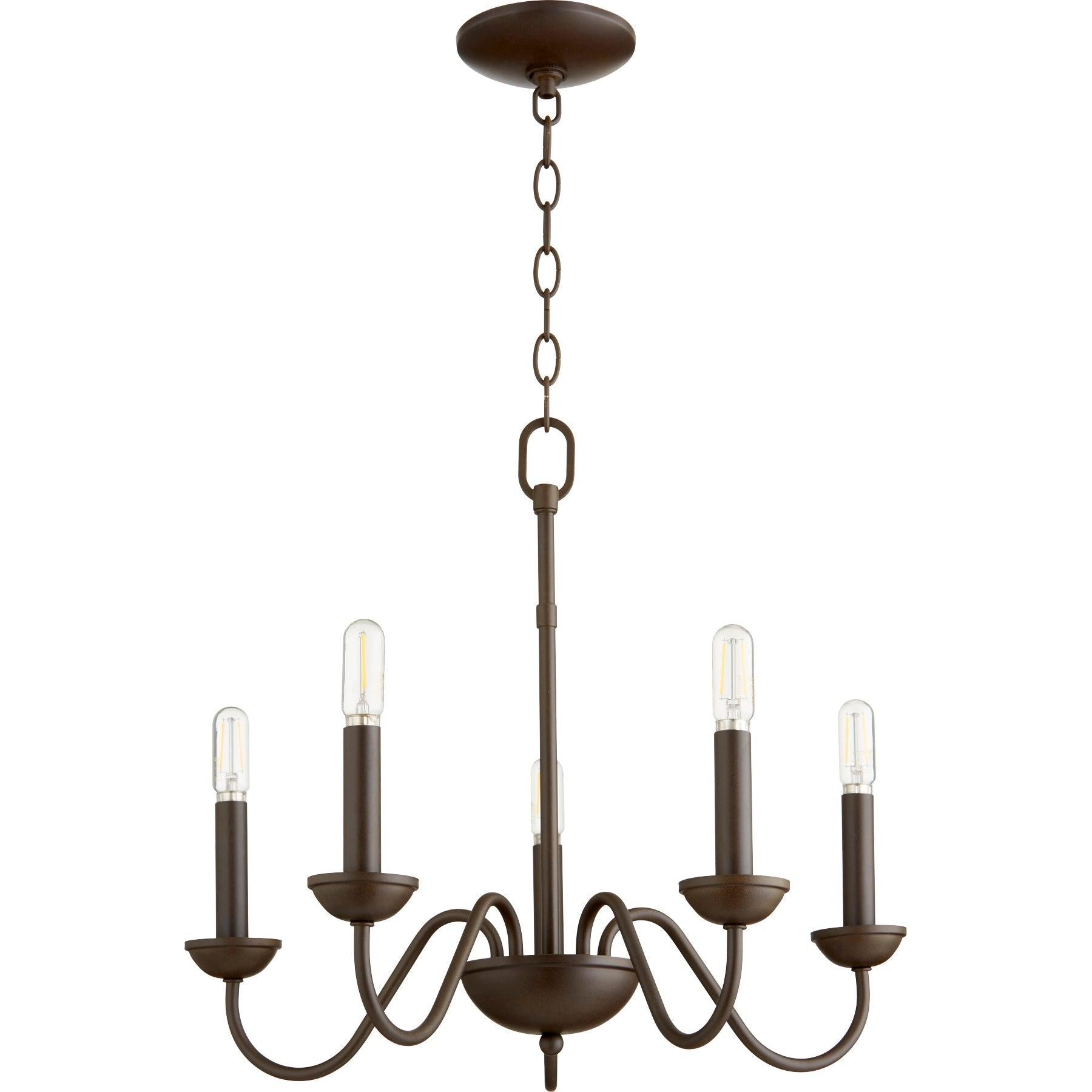 Quorum 6040-5-86 Chandelier - Oiled Bronze