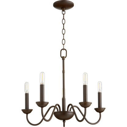Quorum 6040-5-86 Chandelier - Oiled Bronze