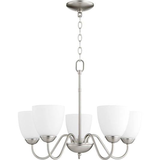 Quorum 6041-5-65 Chandelier - Satin Nickel