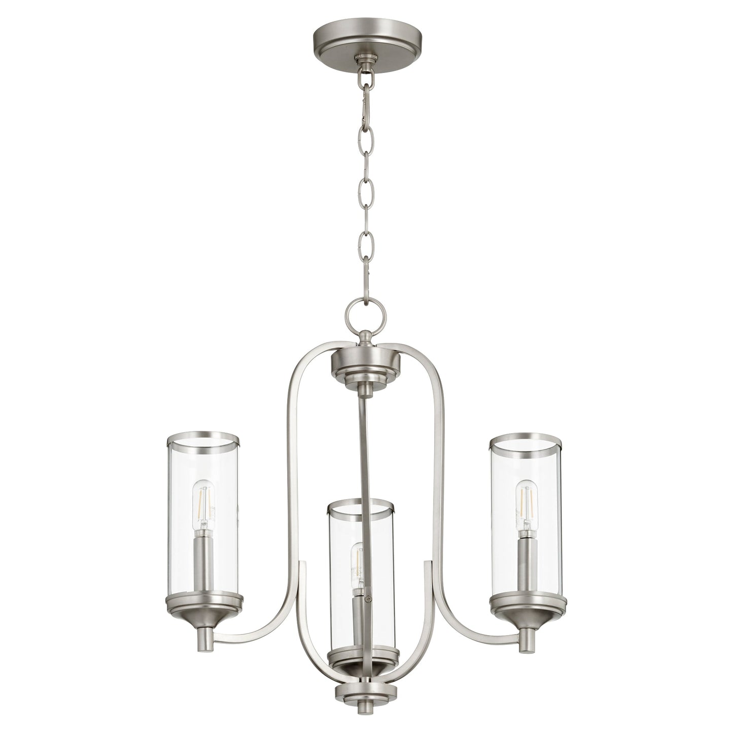 Quorum Collins 6044-3-65 Chandelier - Satin Nickel