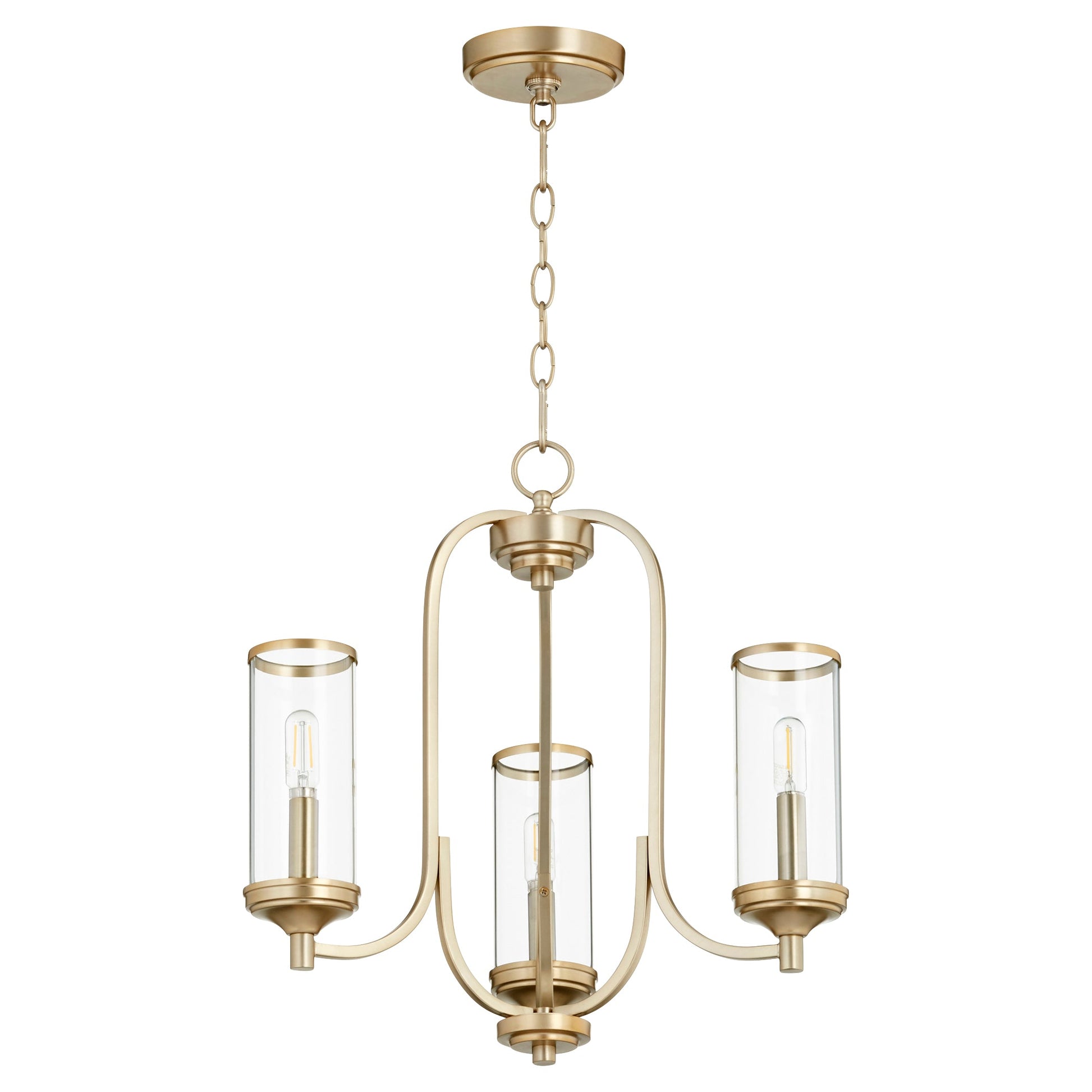 Quorum Collins 6044-3-80 Chandelier - Aged Brass