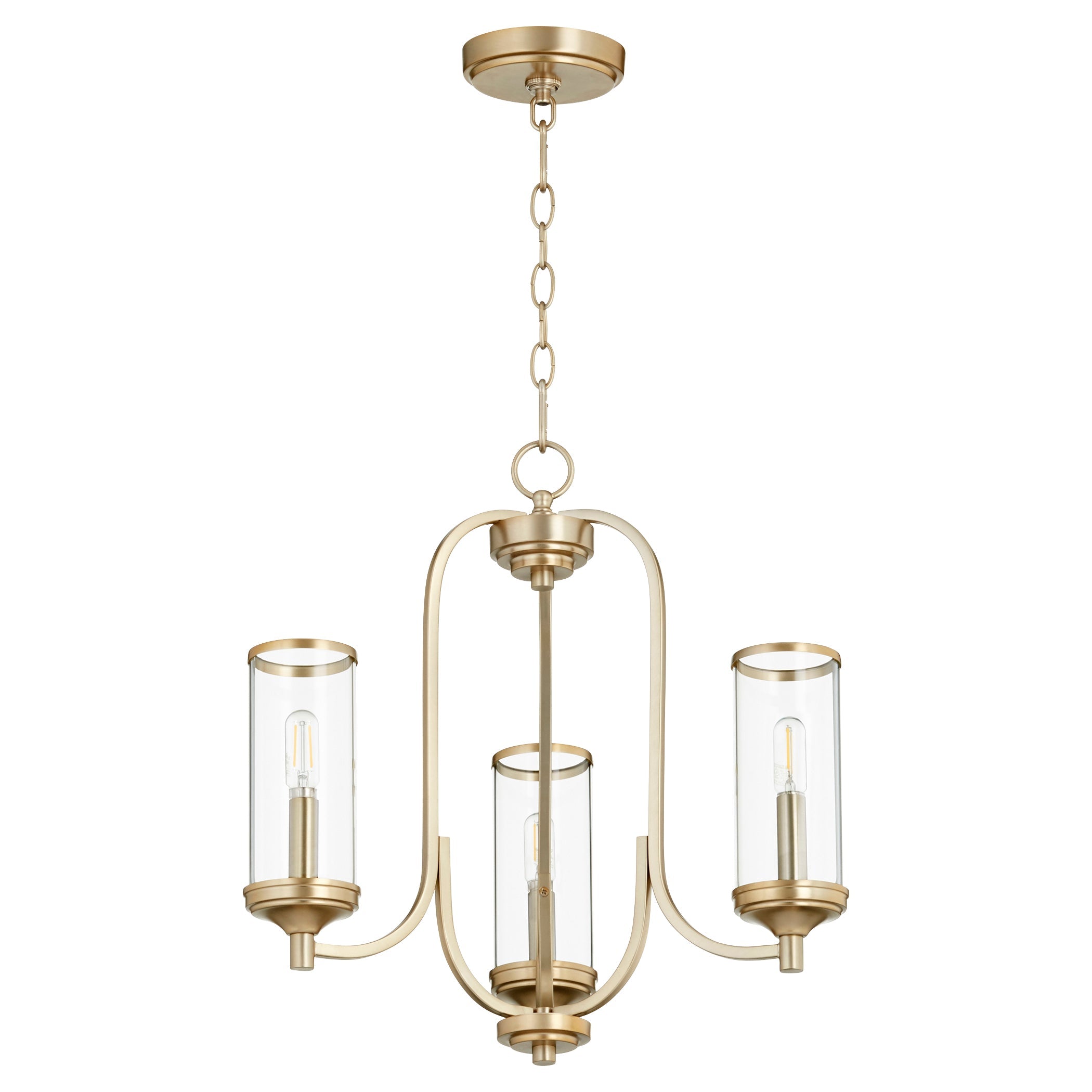 Quorum Collins 6044-3-80 Chandelier - Aged Brass