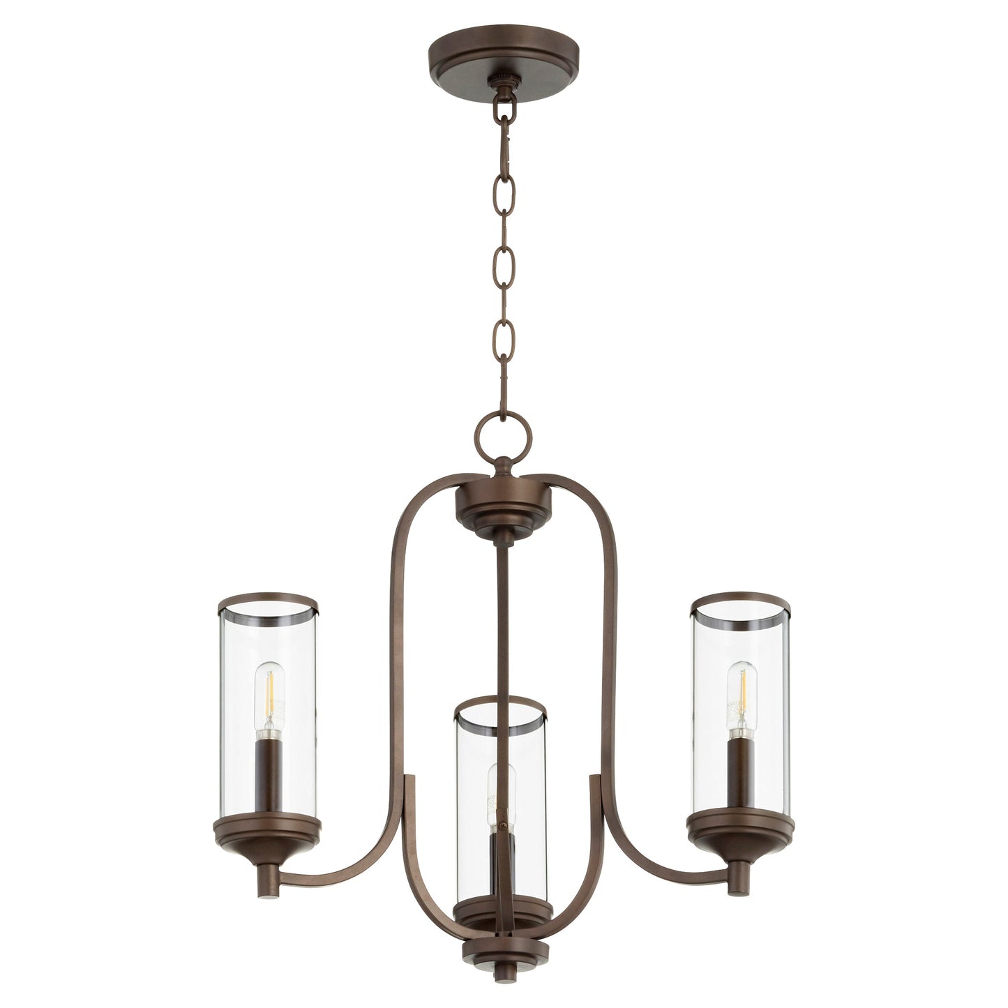 Quorum Collins 6044-3-86 Chandelier - Oiled Bronze