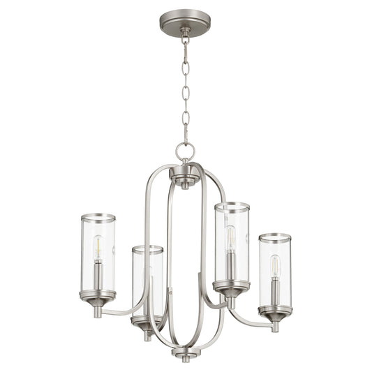 Quorum Collins 6044-4-65 Chandelier - Satin Nickel