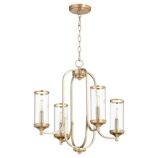 Quorum Collins 6044-4-80 Chandelier - Aged Brass