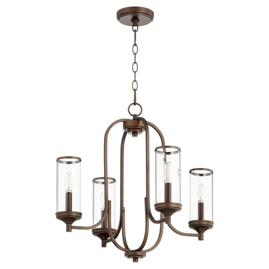 Quorum Collins 6044-4-86 Chandelier - Oiled Bronze