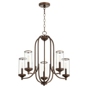 Quorum Collins 6044-5-86 Chandelier - Oiled Bronze