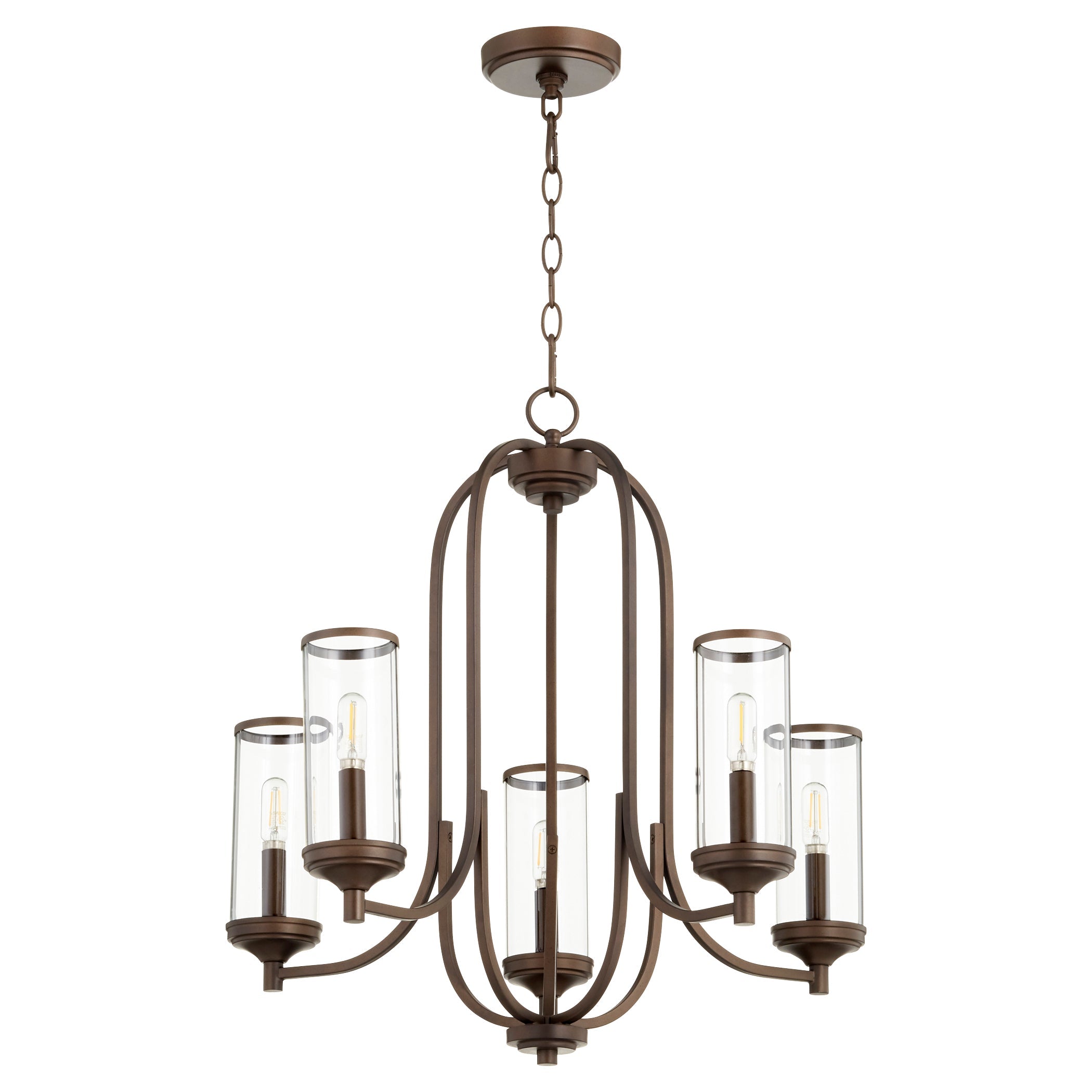 Quorum Collins 6044-5-86 Chandelier - Oiled Bronze