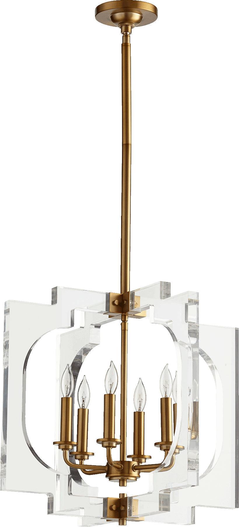 Quorum Broadway 605-6-80 Pendant - Aged Brass