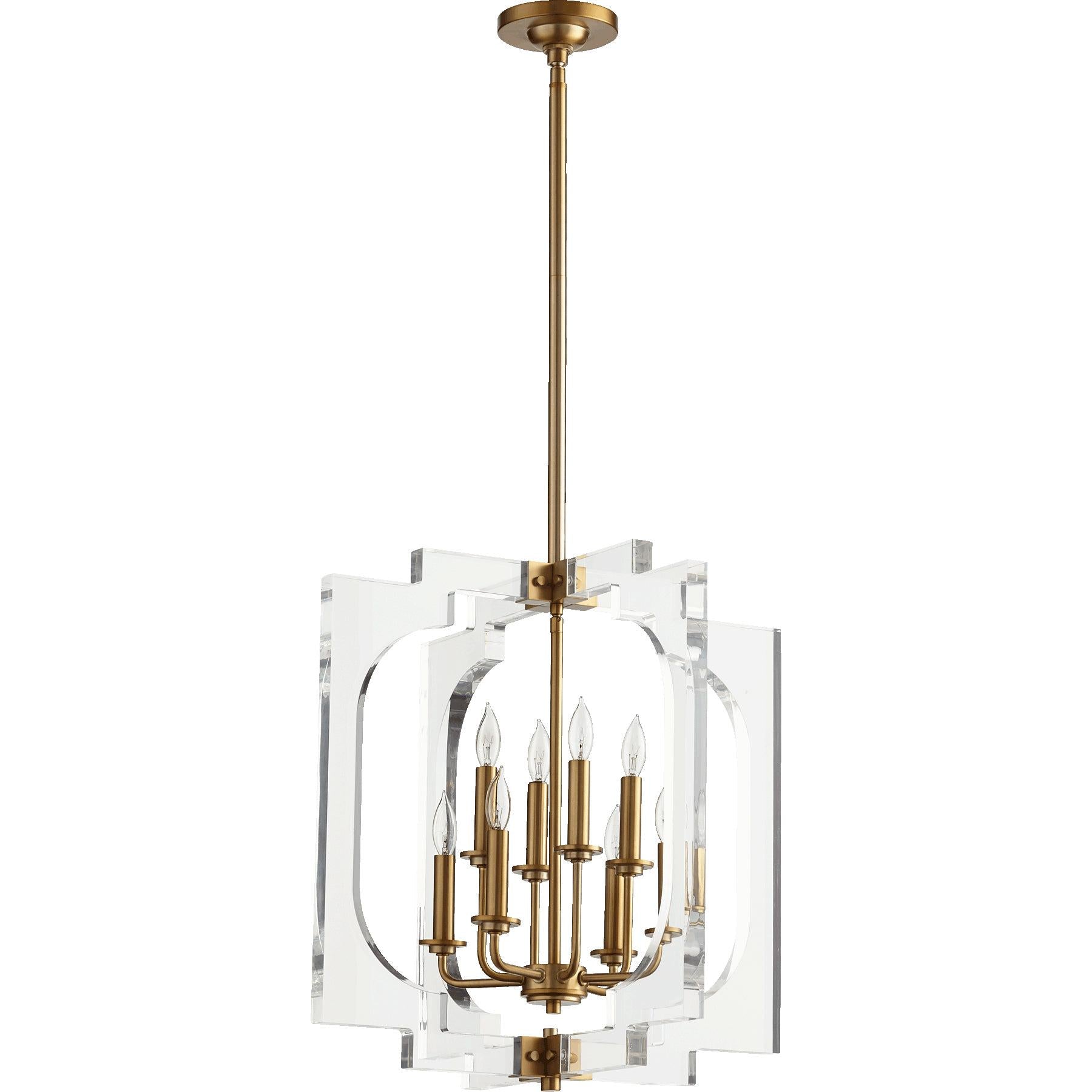 Quorum Broadway 605-8-80 Pendant - Aged Brass