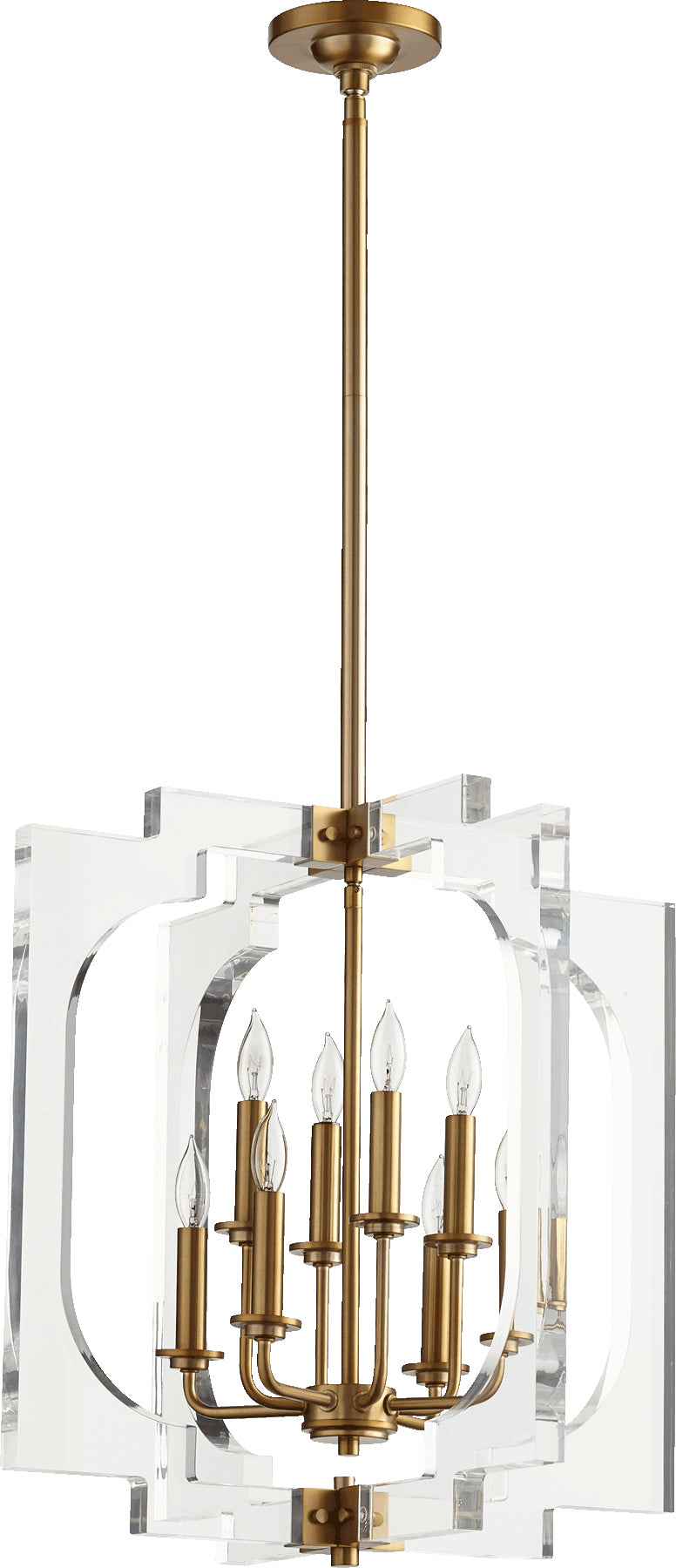 Quorum Broadway 605-8-80 Pendant - Aged Brass