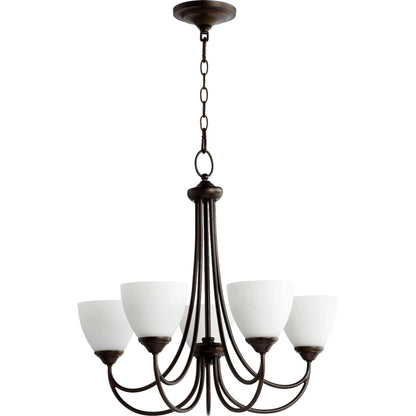 Quorum Brooks 6050-5-86 Chandelier - Oiled Bronze