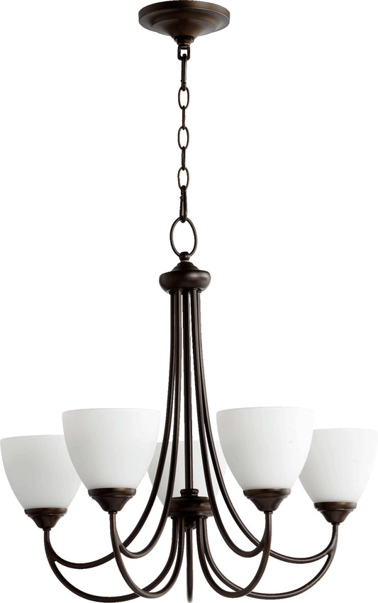 Quorum Brooks 6050-5-86 Chandelier - Oiled Bronze