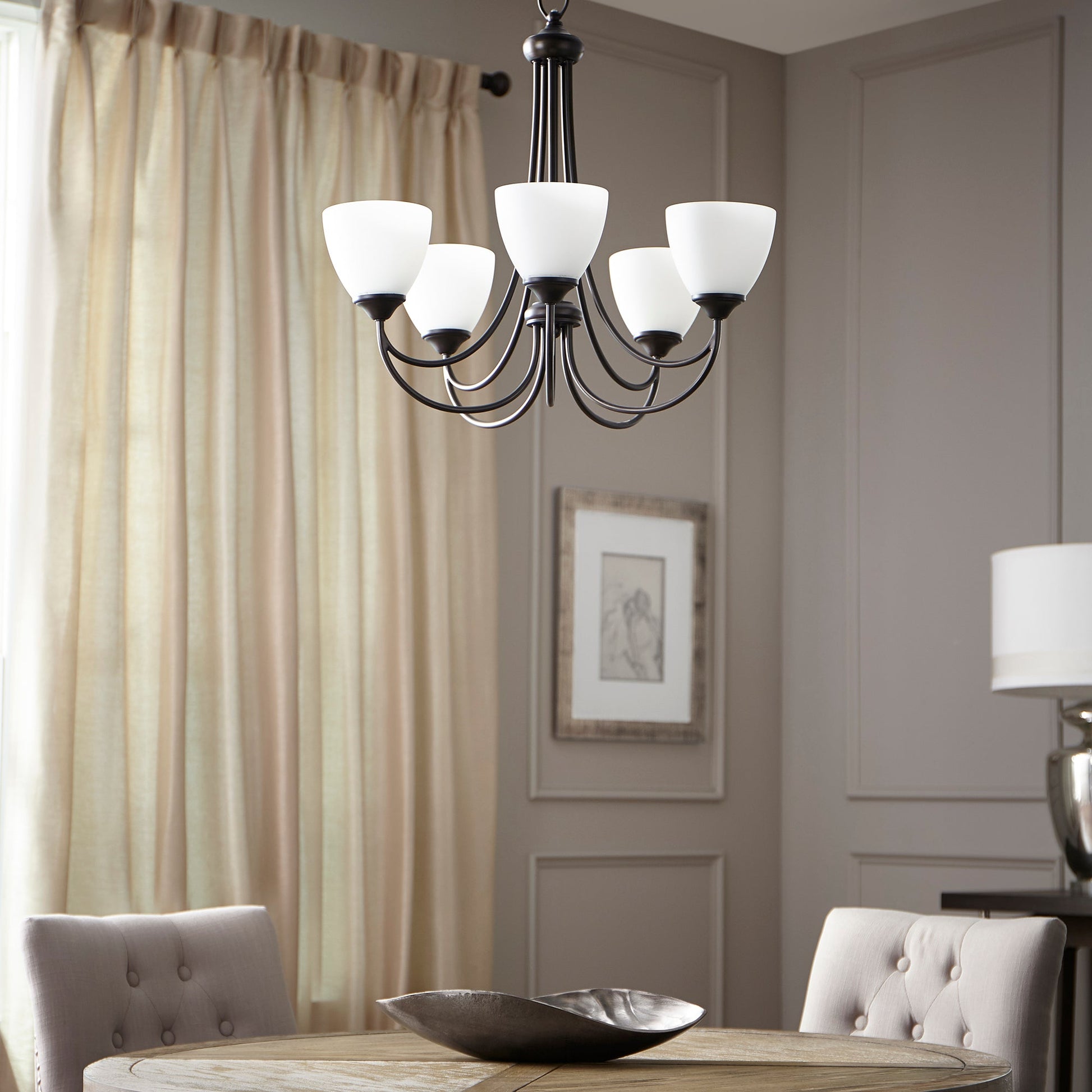 Quorum Brooks 6050-5-86 Chandelier - Oiled Bronze