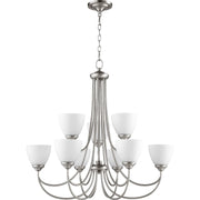 Quorum Brooks 6050-9-65 Chandelier - Satin Nickel