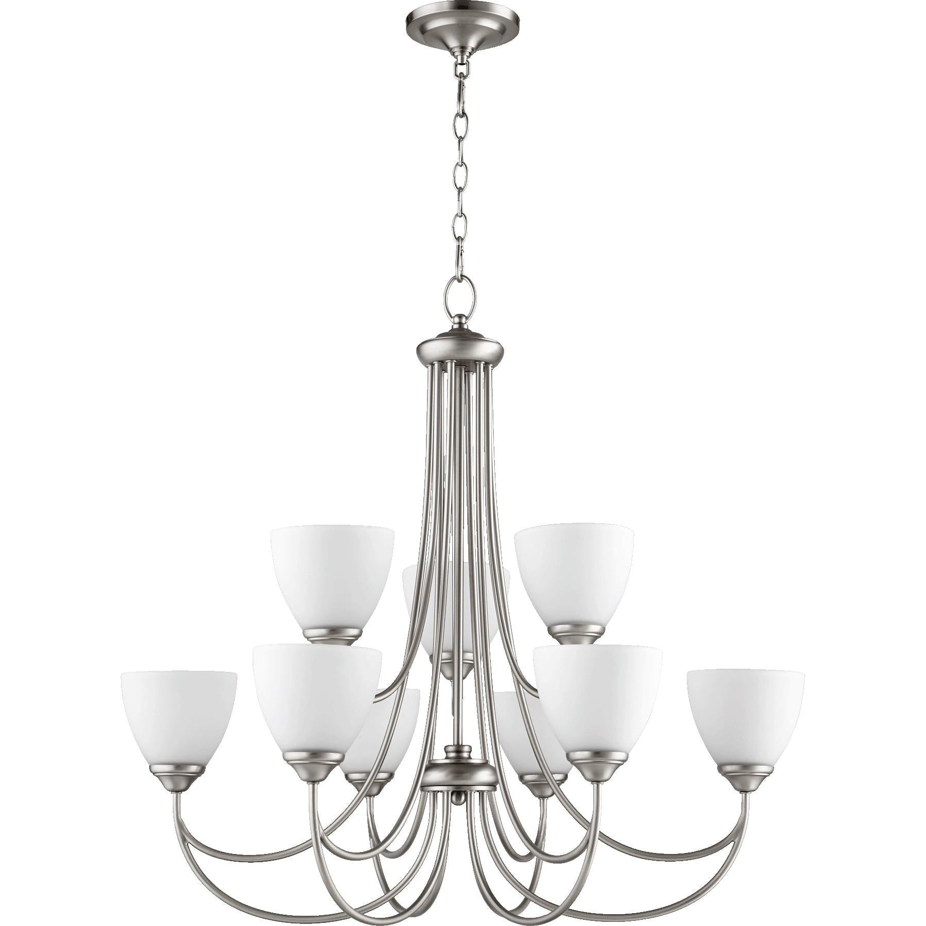 Quorum Brooks 6050-9-65 Chandelier - Satin Nickel
