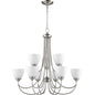 Quorum Brooks 6050-9-65 Chandelier - Satin Nickel