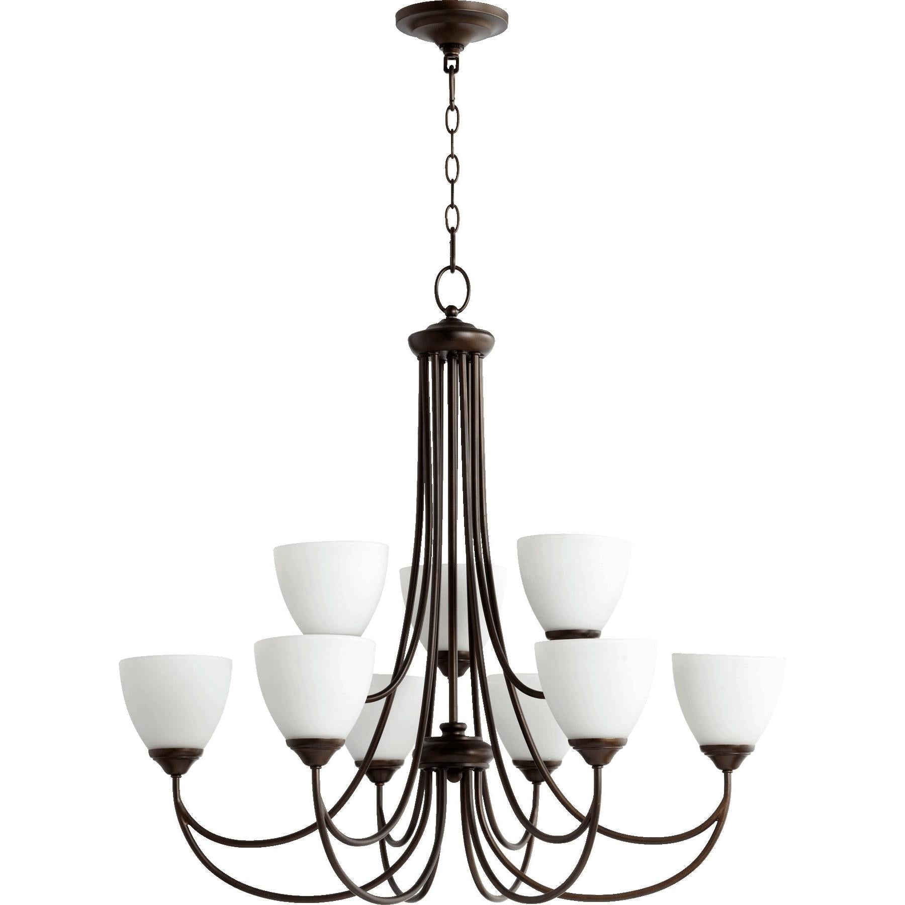Quorum Brooks 6050-9-86 Chandelier - Oiled Bronze