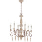 Quorum La Maison 6052-6-156 Chandelier - Manchester Grey W/ Rust Accents