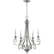 Quorum Bryant 6054-5-64 Chandelier - Classic Nickel