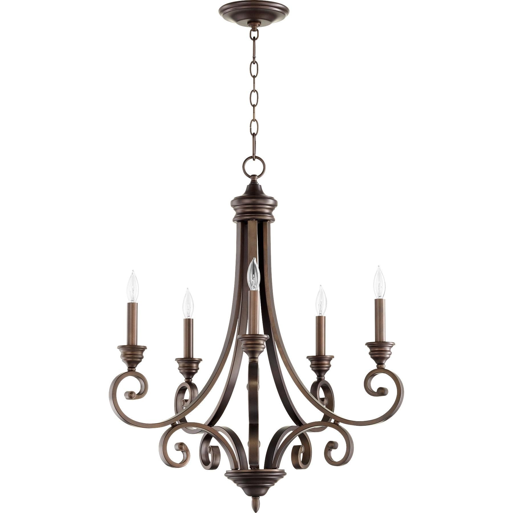 Quorum Bryant 6054-5-86 Chandelier - Oiled Bronze