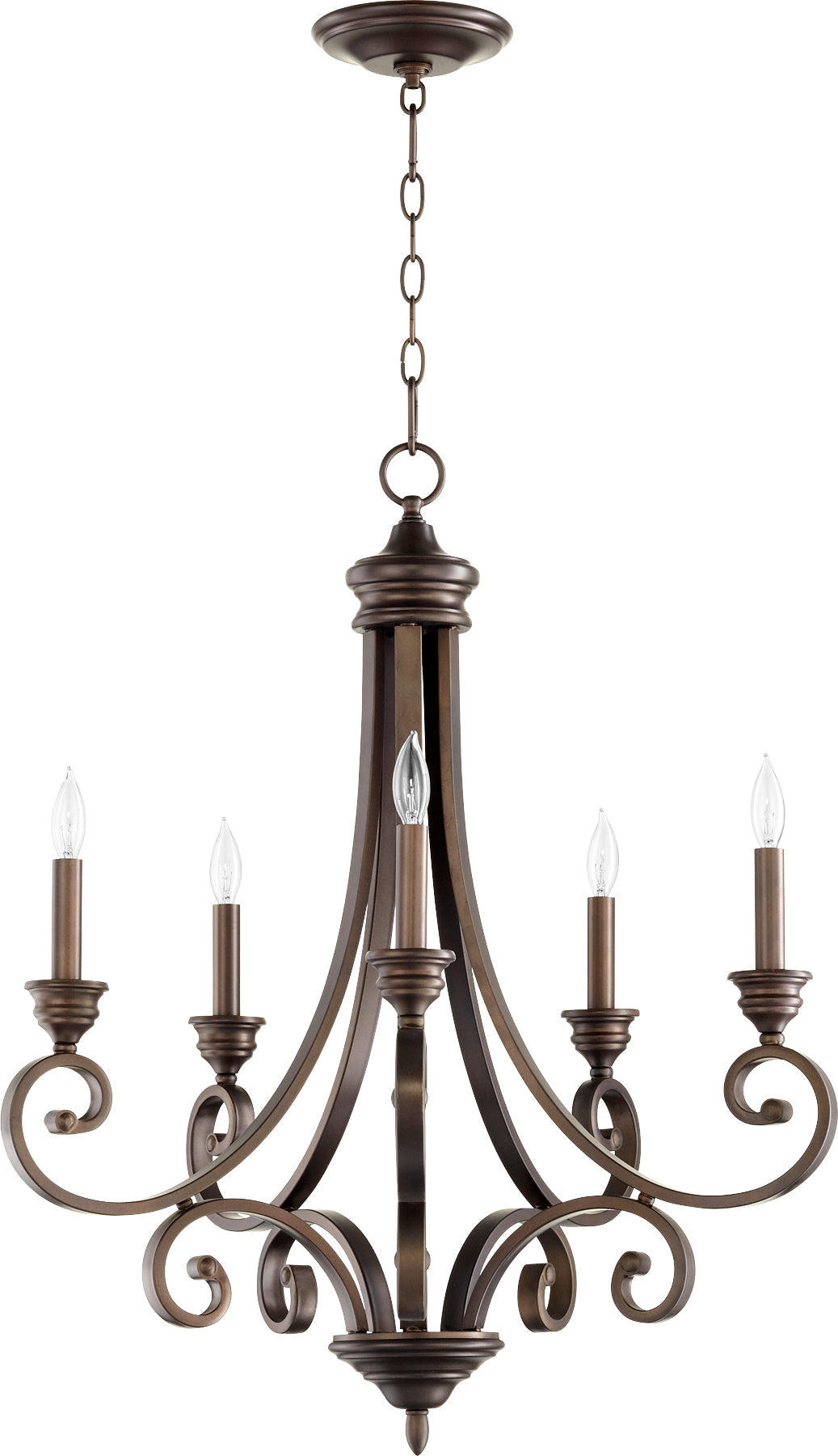 Quorum Bryant 6054-5-86 Chandelier - Oiled Bronze