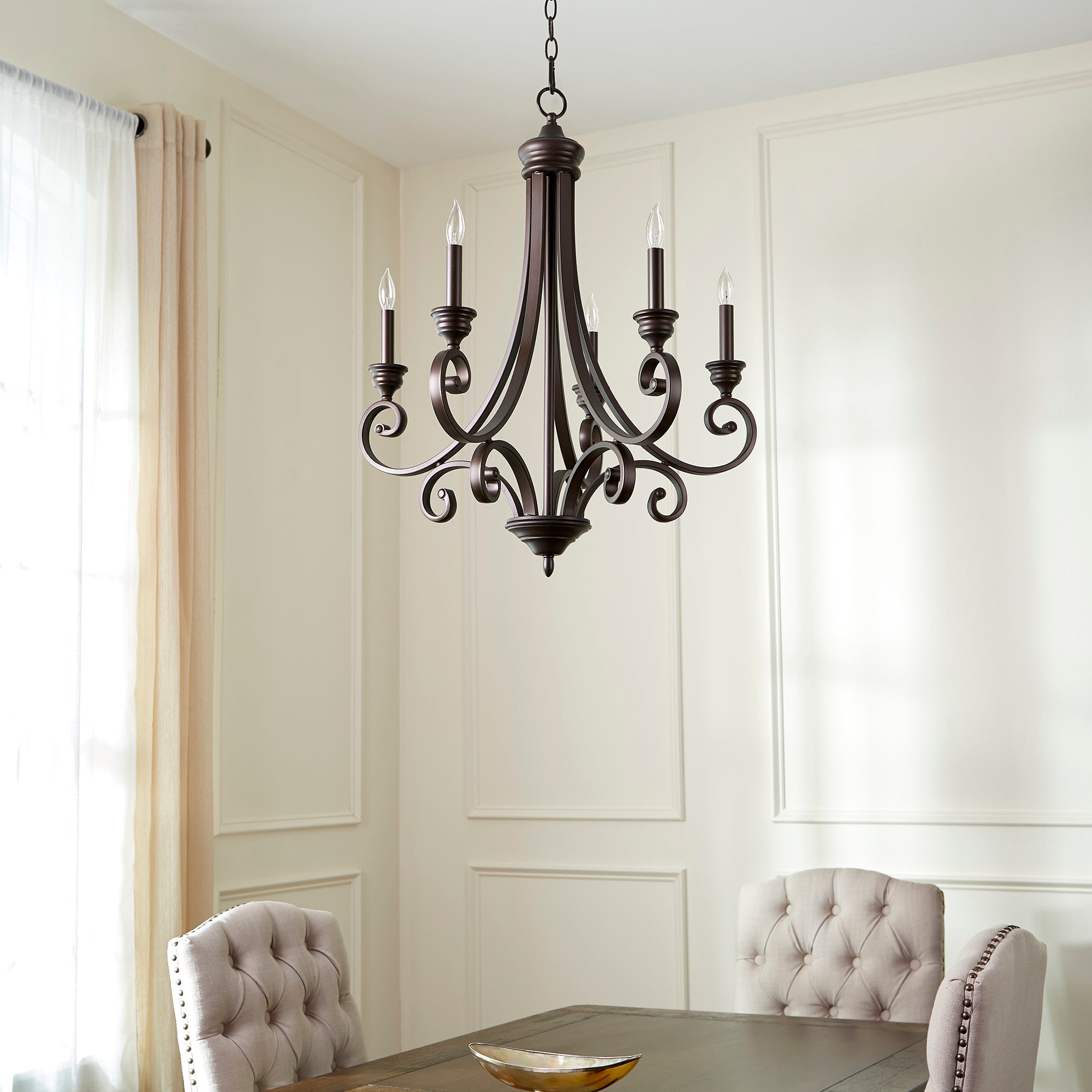 Quorum Bryant 6054-5-86 Chandelier - Oiled Bronze