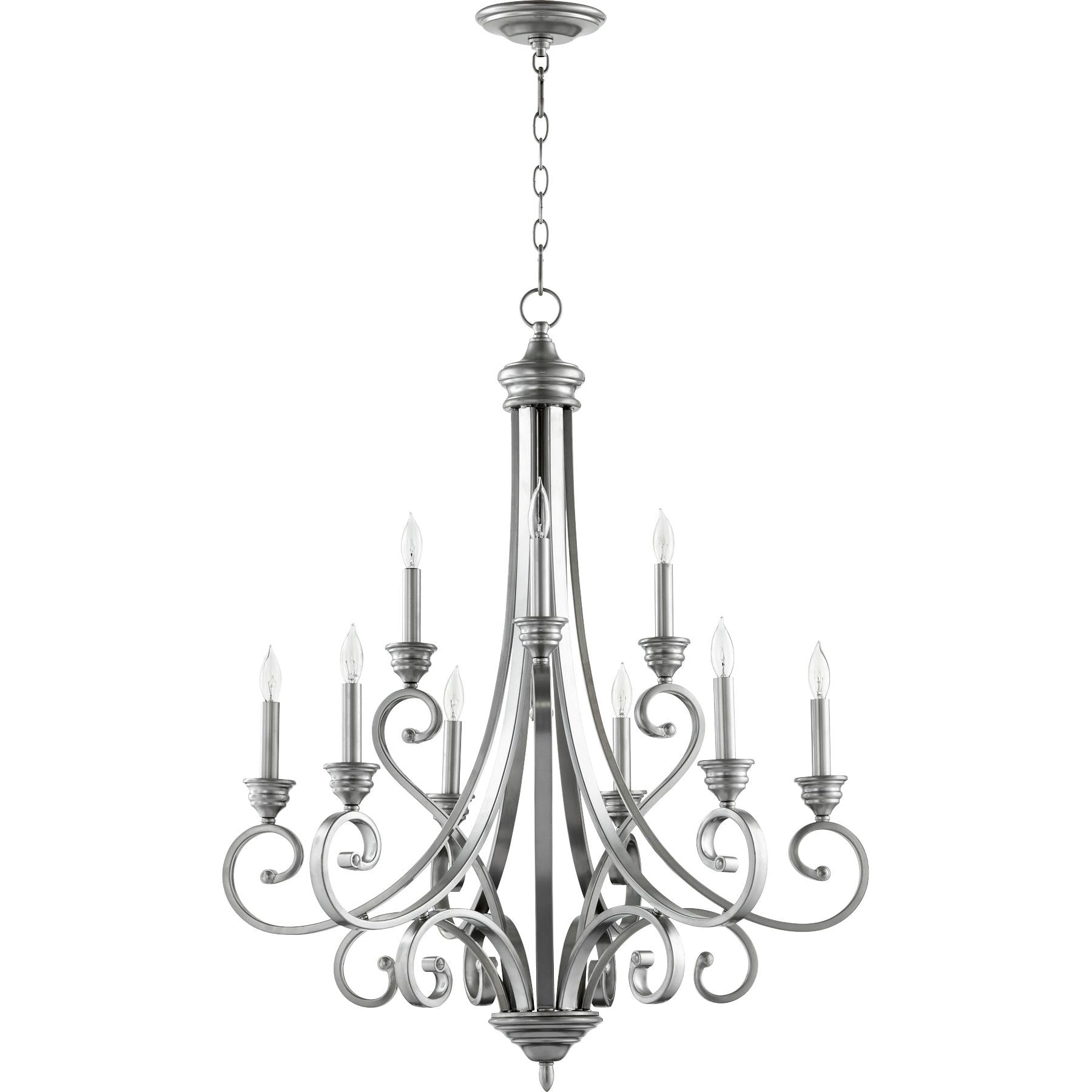 Quorum Bryant 6054-9-64 Chandelier - Classic Nickel