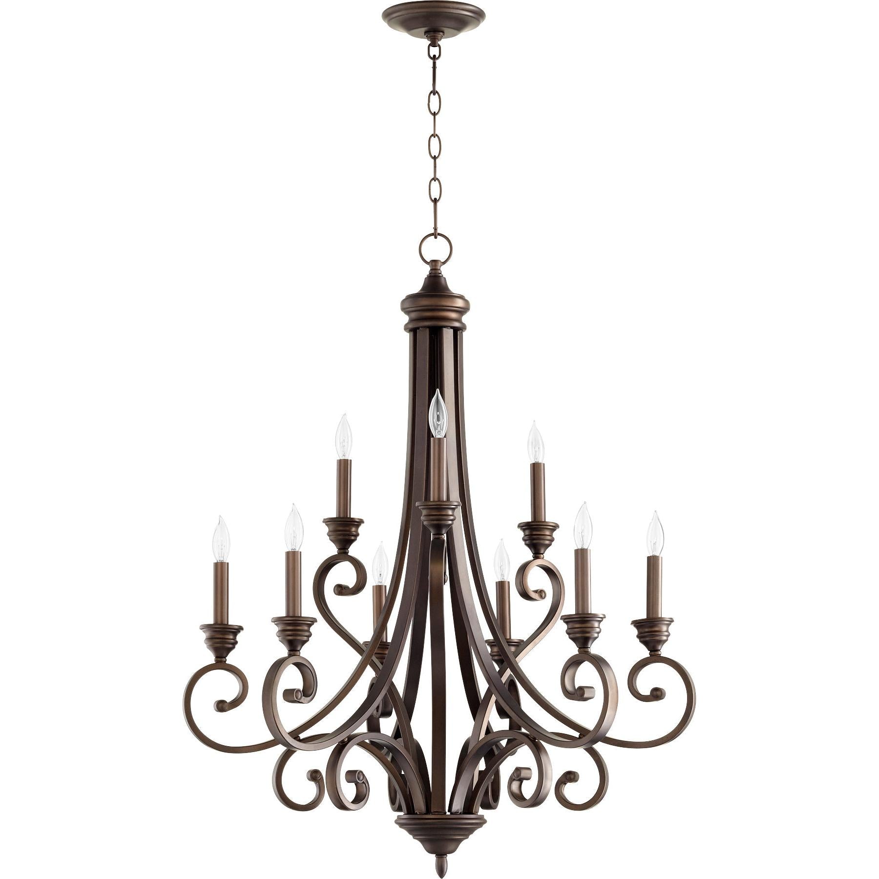 Quorum Bryant 6054-9-86 Chandelier - Oiled Bronze