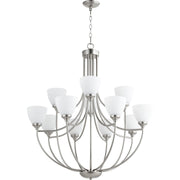 Quorum Enclave 6059-12-65 Chandelier - Satin Nickel