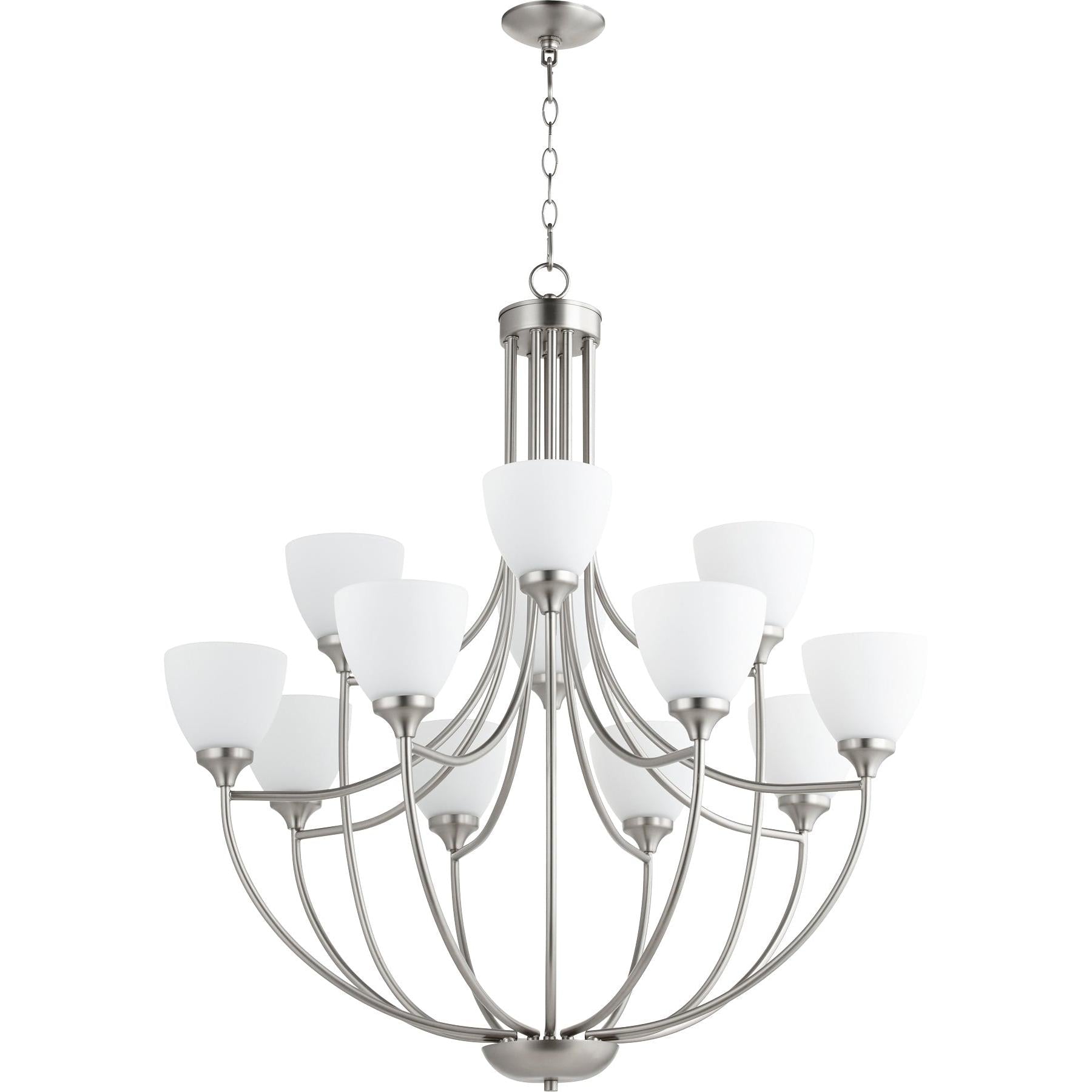 Quorum Enclave 6059-12-65 Chandelier - Satin Nickel