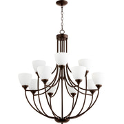 Quorum Enclave 6059-12-86 Chandelier - Oiled Bronze