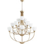 Quorum Enclave 6059-15-60 Chandelier - Aged Silver Leaf