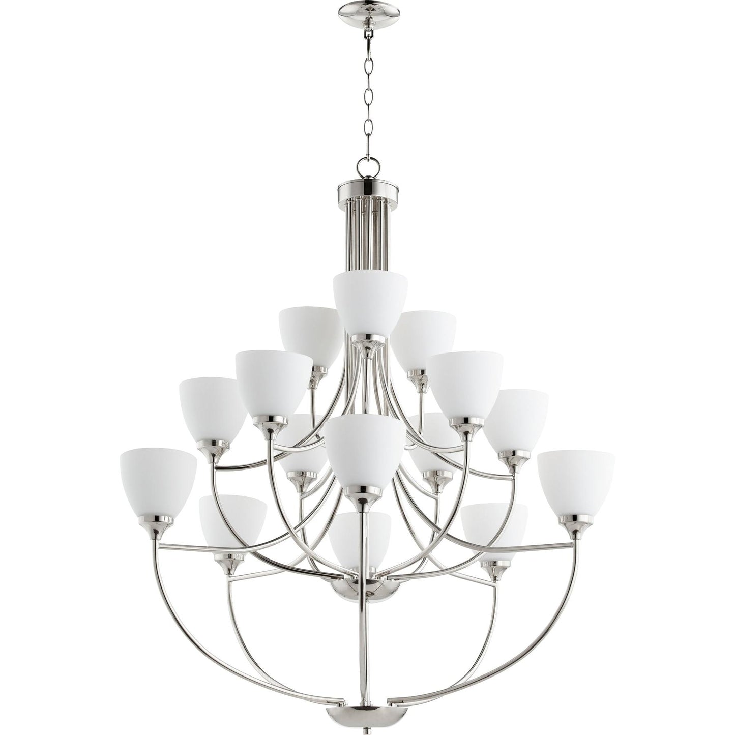 Quorum Enclave 6059-15-62 Chandelier - Polished Nickel