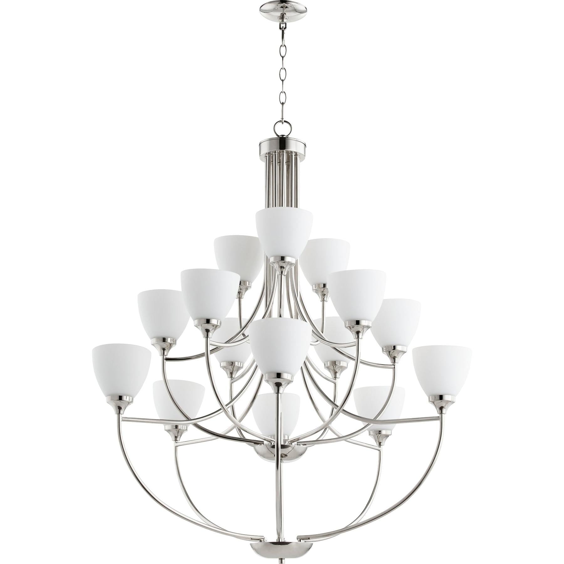 Quorum Enclave 6059-15-62 Chandelier - Polished Nickel