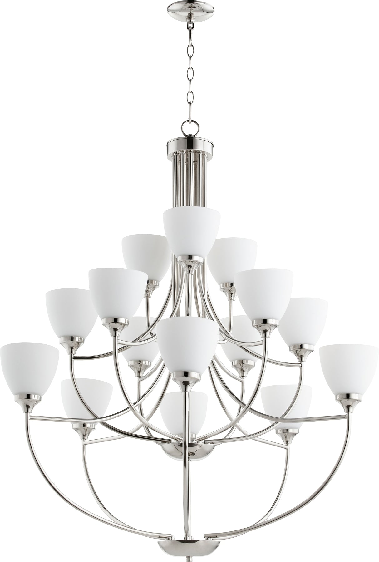 Quorum Enclave 6059-15-62 Chandelier - Polished Nickel