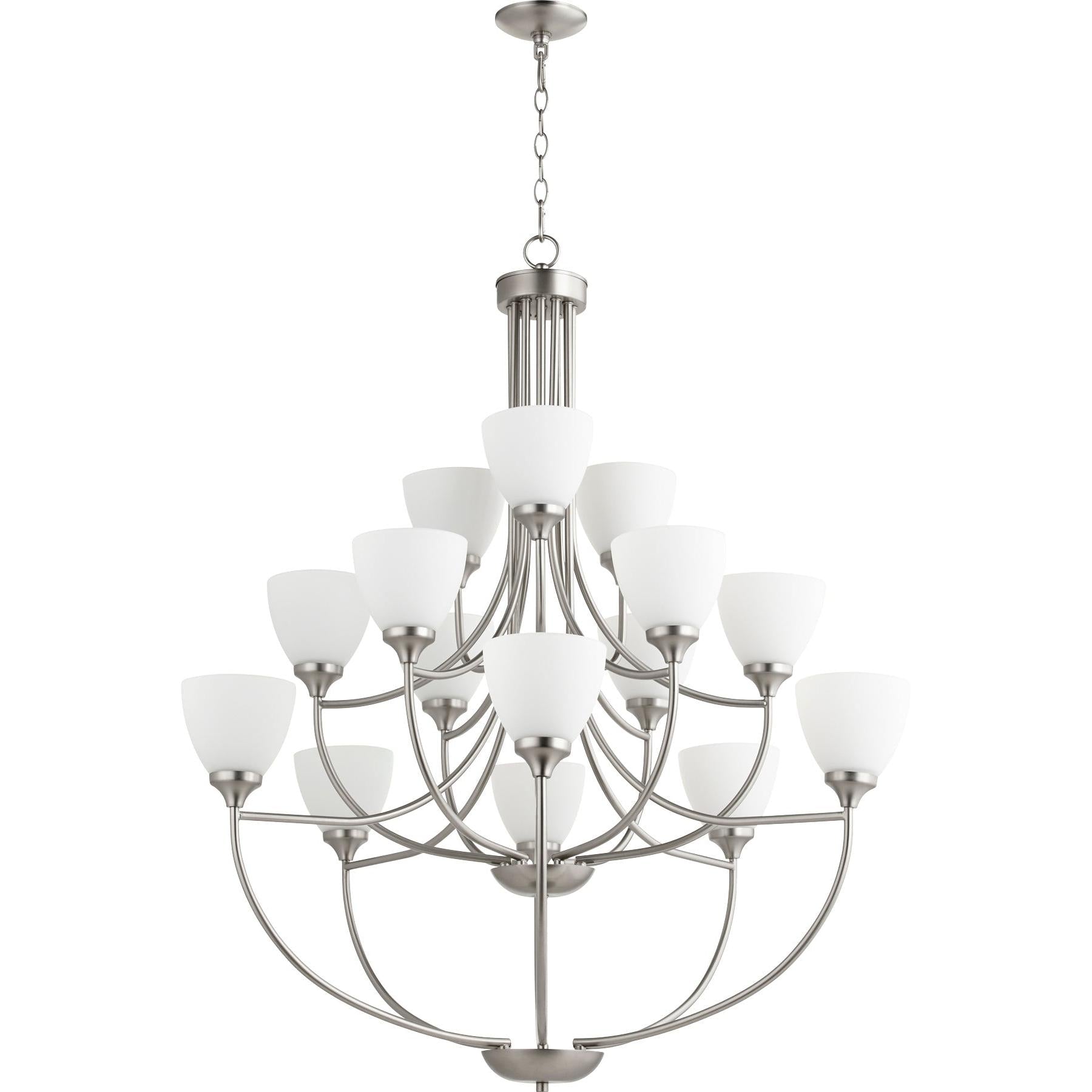 Quorum Enclave 6059-15-65 Chandelier - Satin Nickel
