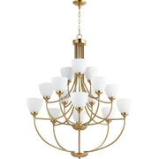 Quorum Enclave 6059-15-80 Chandelier - Aged Brass