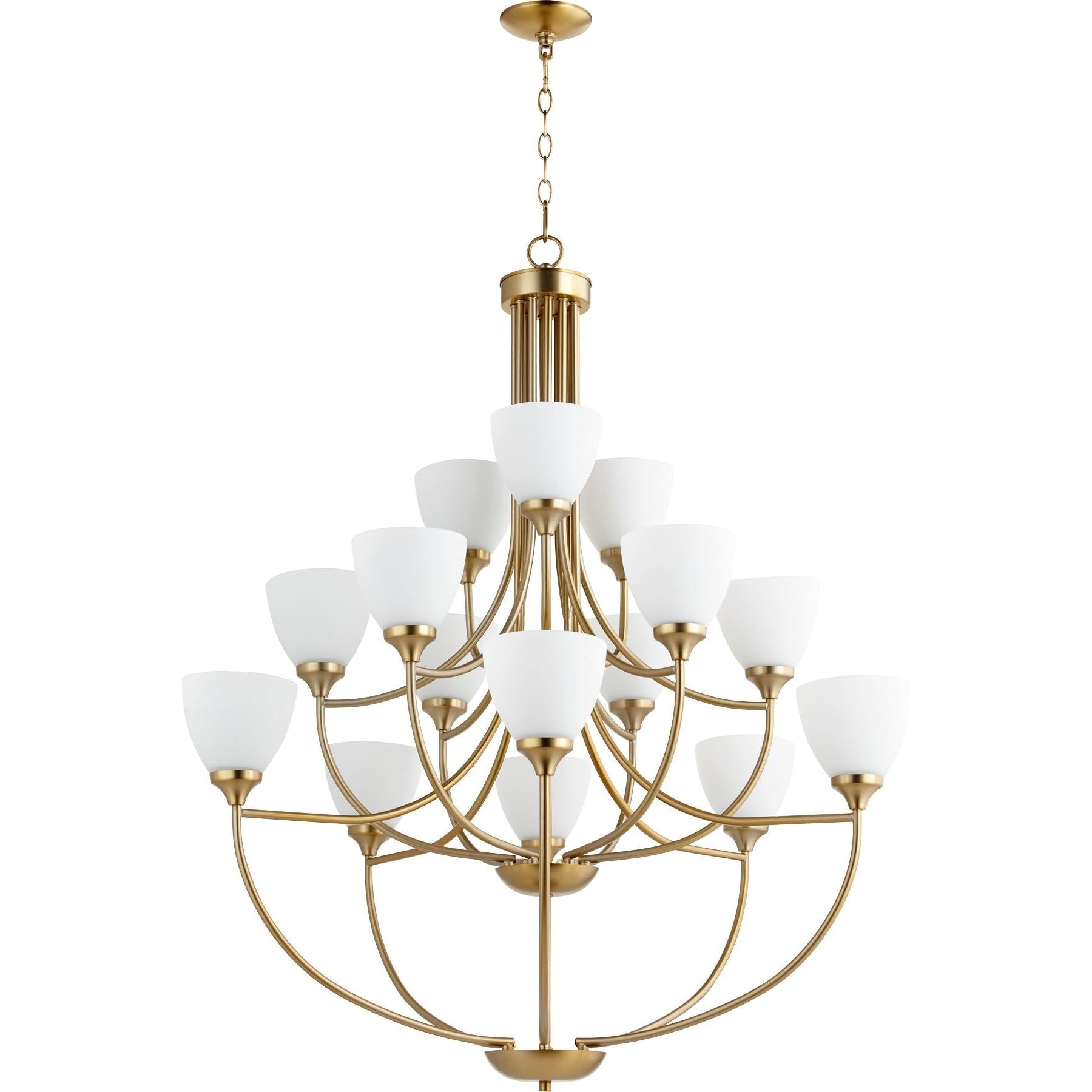 Quorum Enclave 6059-15-80 Chandelier - Aged Brass